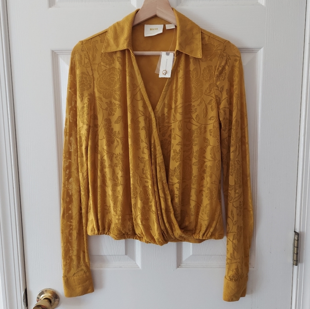 NWT Maeve Anthropologie Sheer Lydia Floral Burnout Top Blouse Size XS